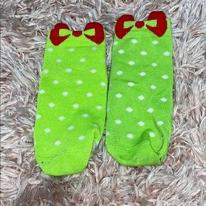 bow polkadot socks